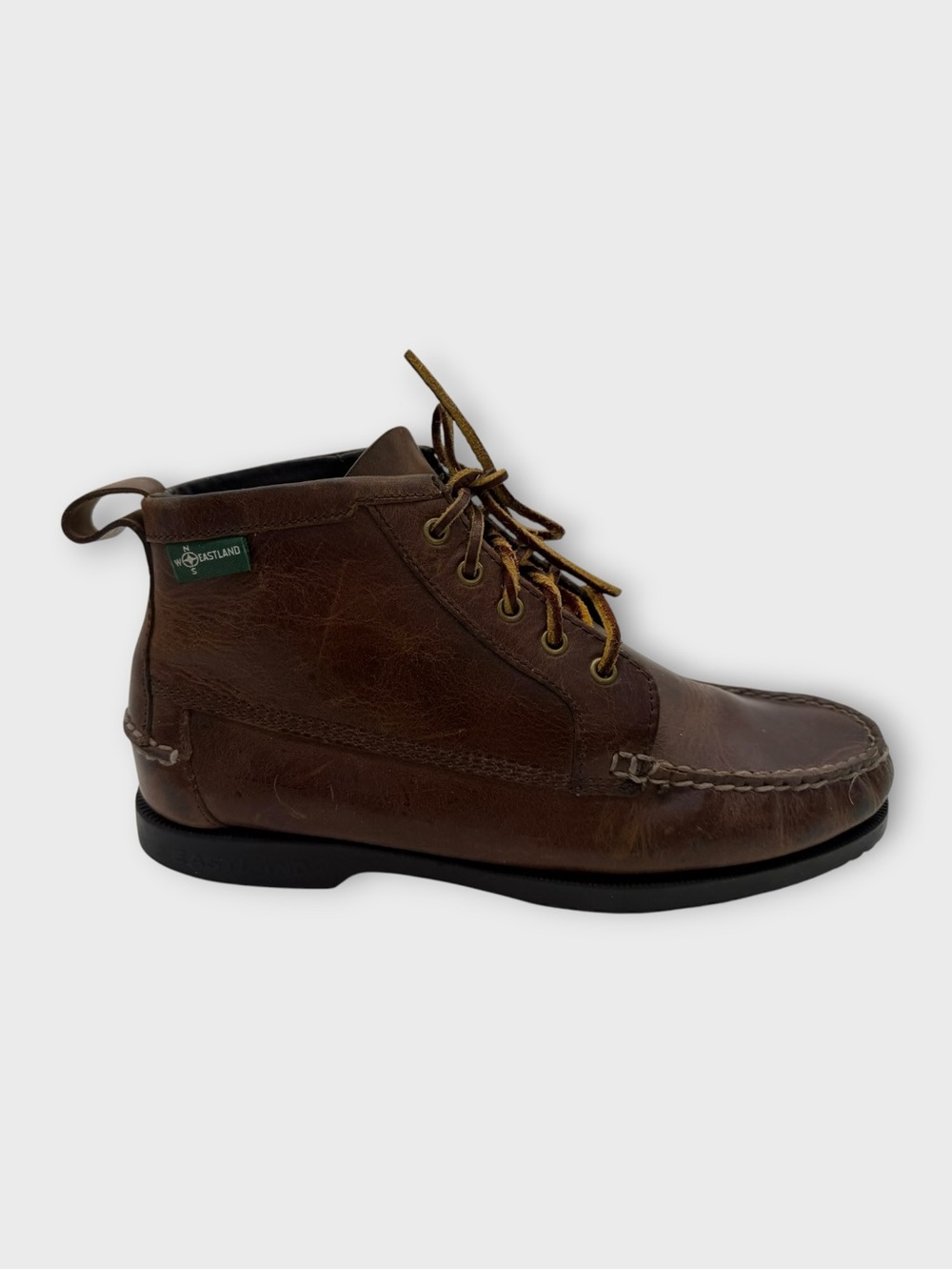 Eastland Brown Leather Moc Toe Chukka Boot Vintage Mens 8.5 Also Fits Women’s 10